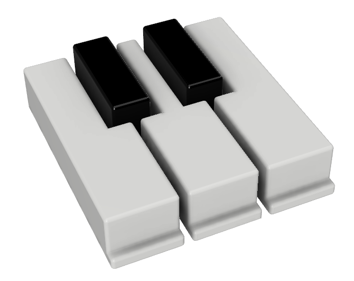 Piano Keys 3D Model